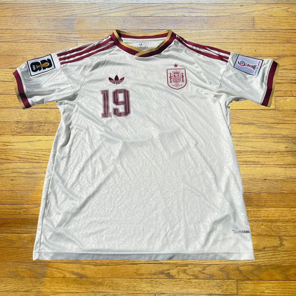 Adidas Spain Lamine Yamal 19 Jersey Mens 2XL White Soccer Shirt Climacool